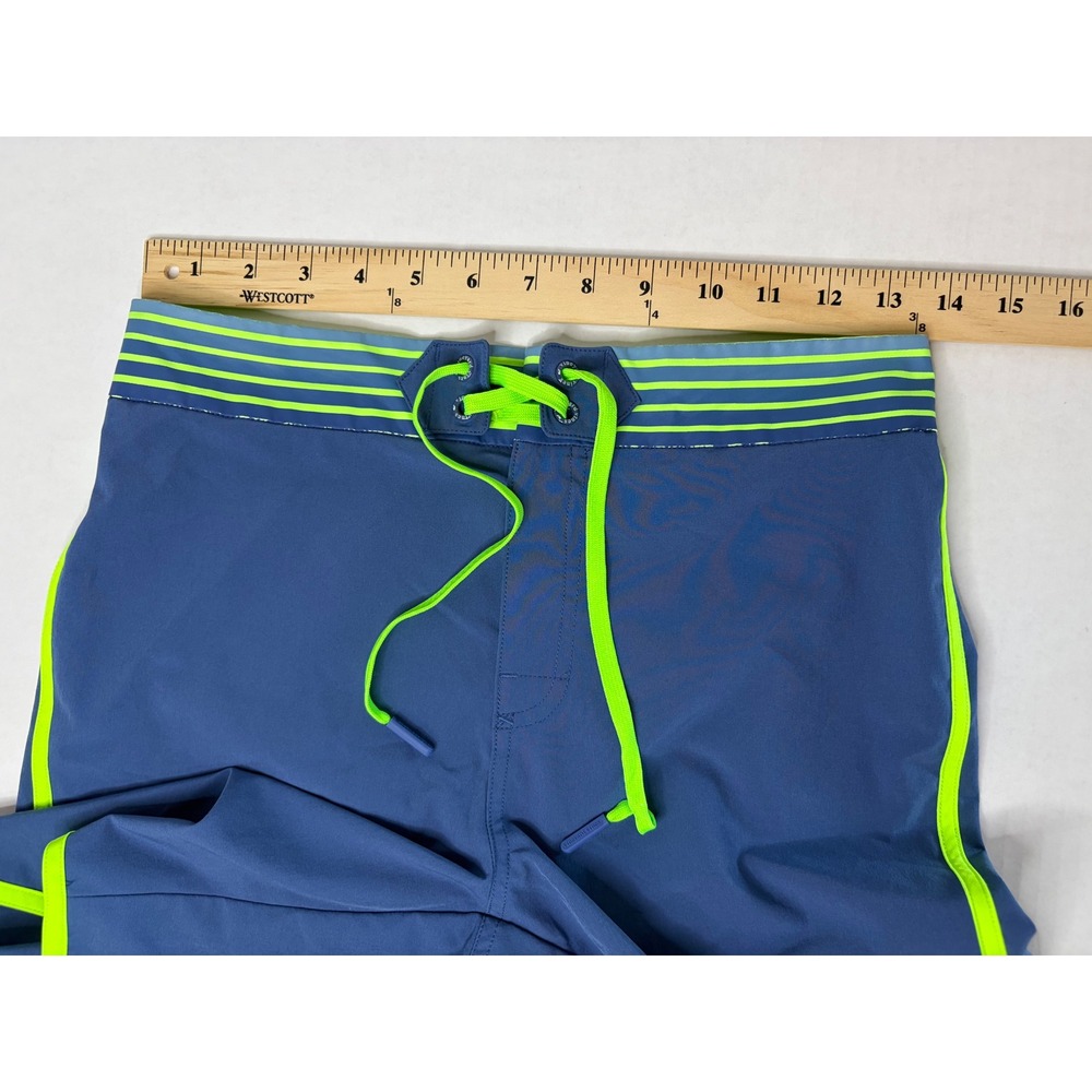 Vineyard Vines‎ Boys Blue Neon Green Board Shorts Swim Trunks Size M 12-14 - Picture 6 of 14